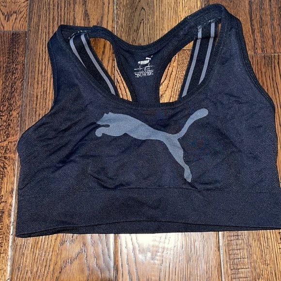Puma Black Seamless Sports Bra - Picture 1 of 3